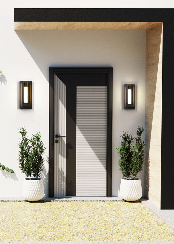 Z-Lite Keaton Outdoor Wall Light installed on a home exterior