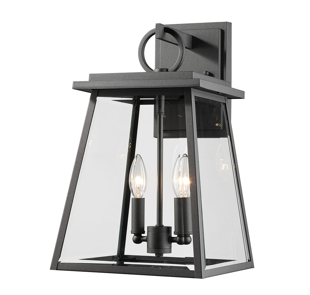 Z-Lite Broughton 521M-BK 2 Light Outdoor Wall Light