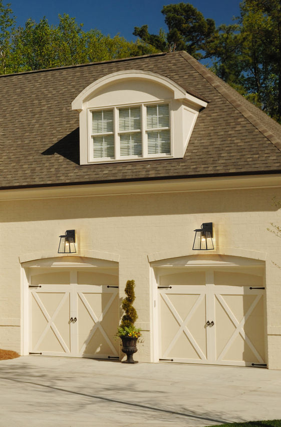 Z-Lite Broughton Outdoor Wall Light installed on a home exterior