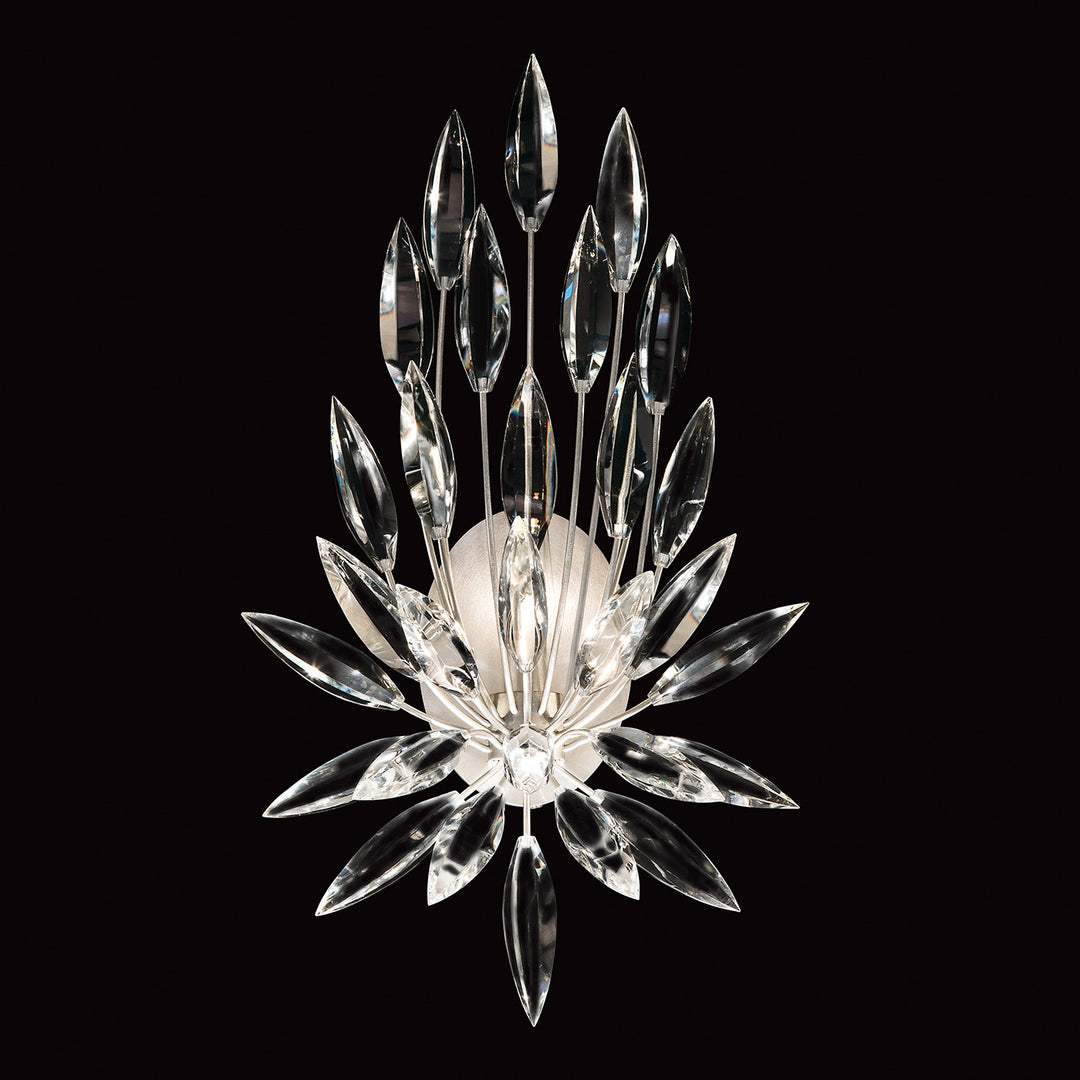 Fine Art Handcrafted Lighting Lily Buds 22"H Sconce in Standard Silver Leaf (881850ST)