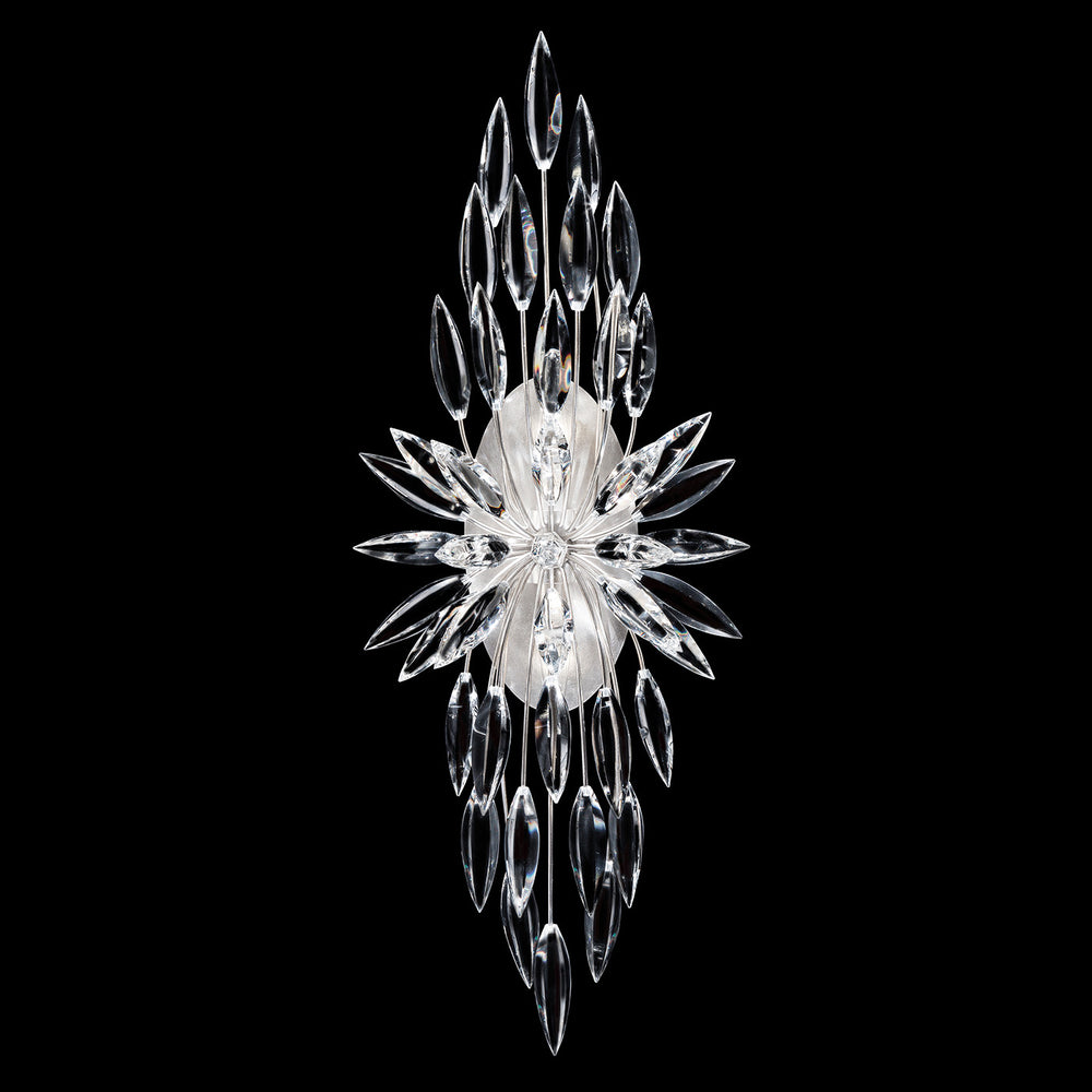 Fine Art Handcrafted Lighting Lily Buds 33"H Sconce in Standard Silver Leaf (883550ST)