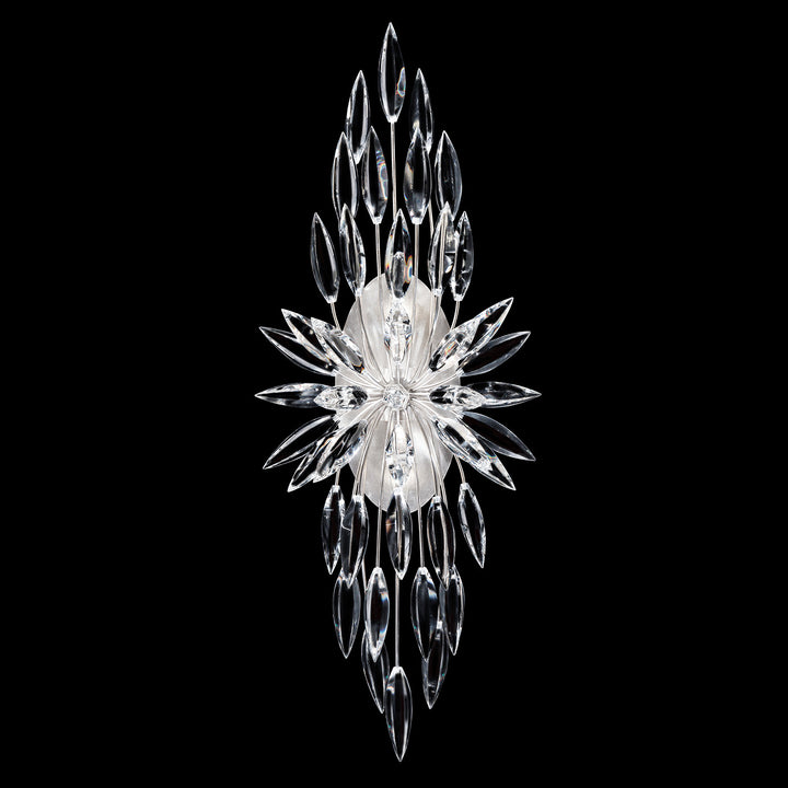 Fine Art Handcrafted Lighting Lily Buds 33"H Sconce in Standard Silver Leaf (883550ST)
