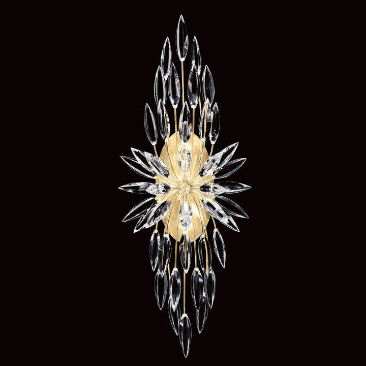 Fine Art Handcrafted Lighting Lily Buds 33"H Sconce in Standard Gold Leaf (883550-1ST)