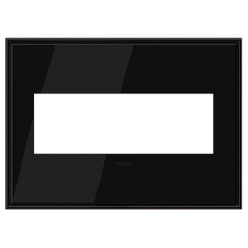 Legrand adorne Black Nickel 3-Gang wall plate