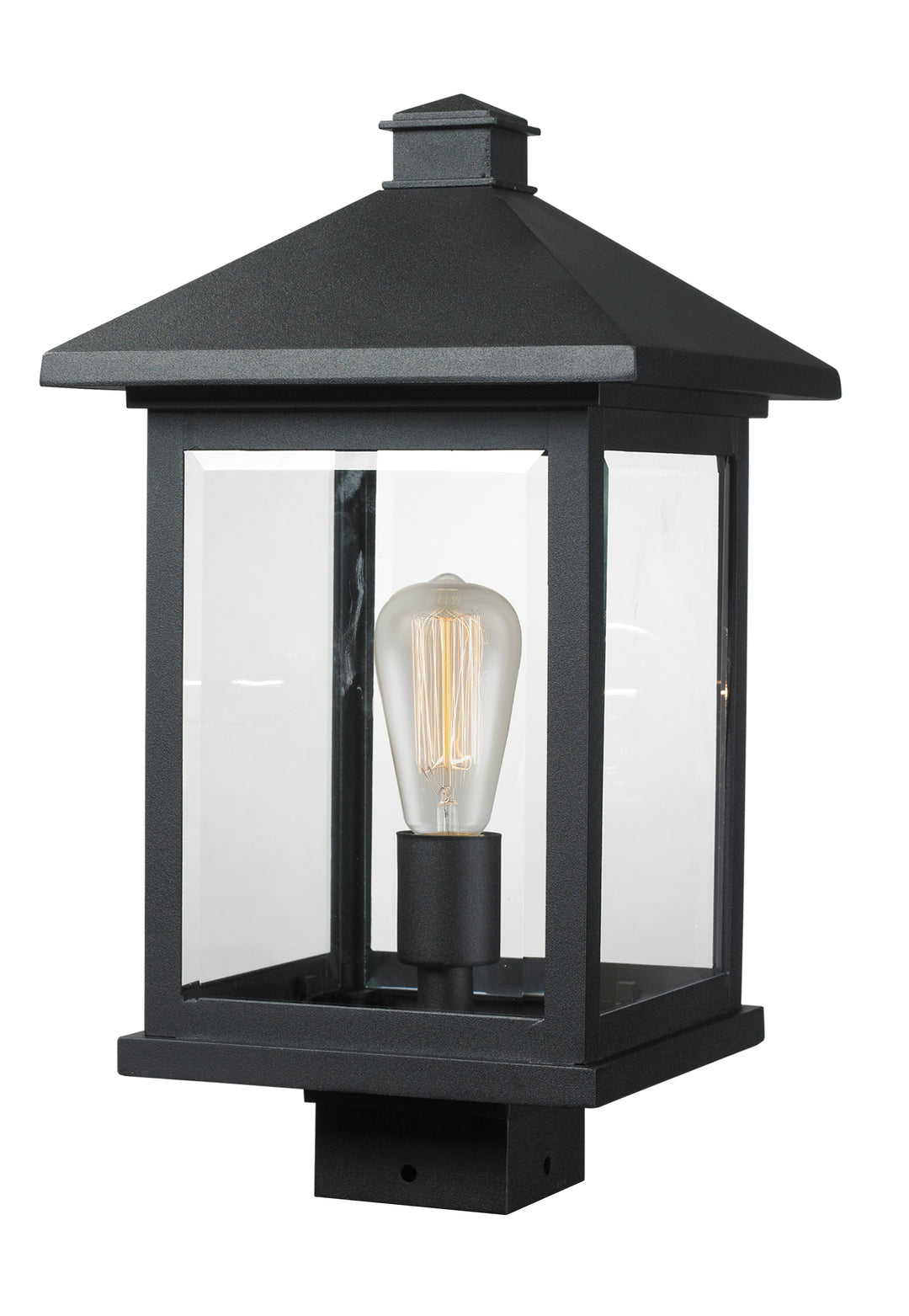 Z-Lite Portland 531PHBS-BK 1 Light Outdoor Post Mount Fixture
