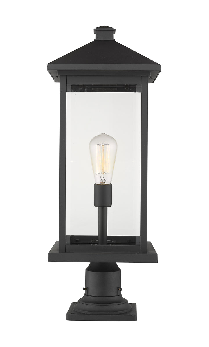 Z-Lite Portland 531PHBXLR-533PM-BK 1 Light Outdoor Pier Mounted Fixture