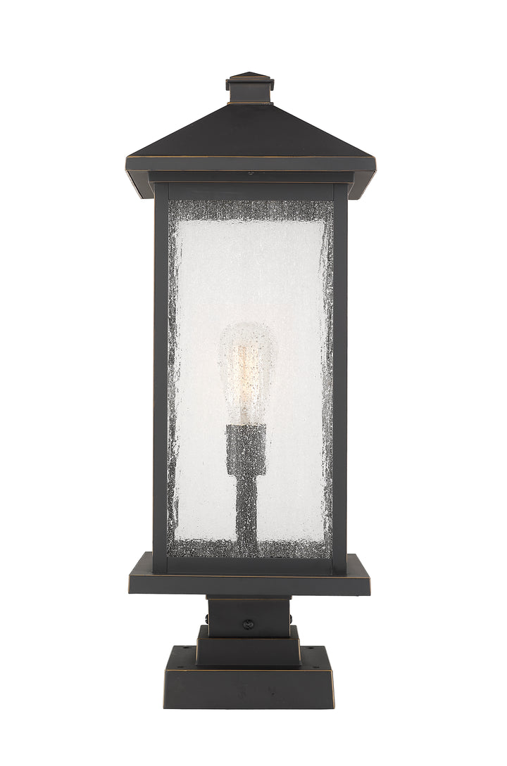 Z-Lite Portland 531PHBXLS-SQPM-ORB 1 Light Outdoor Pier Mounted Fixture