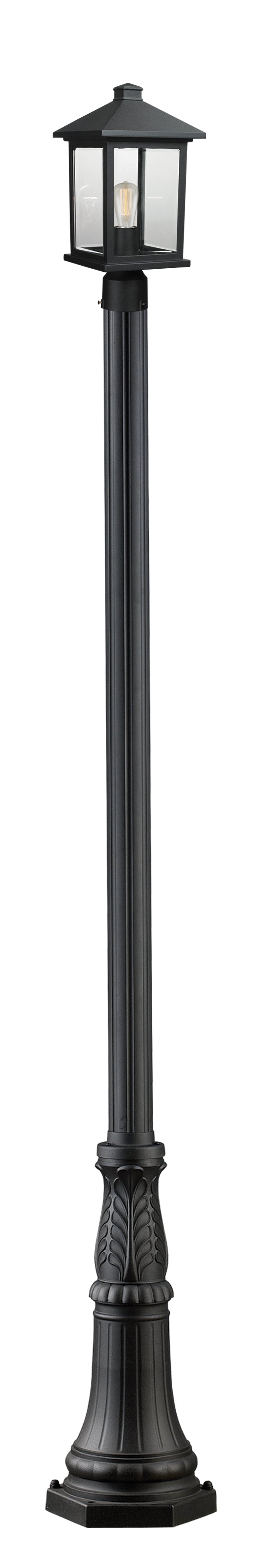 Z-Lite Portland 531PHMR-518P-BK 1 Light Outdoor Post Mounted Fixture