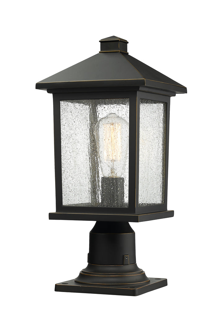 Z-Lite Portland 531PHMR-533PM-ORB 1 Light Outdoor Pier Mounted Fixture