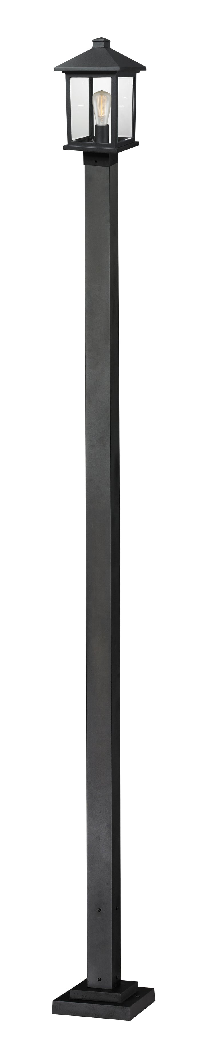 Z-Lite Portland 531PHMS-536P-BK 1 Light Outdoor Post Mounted Fixture