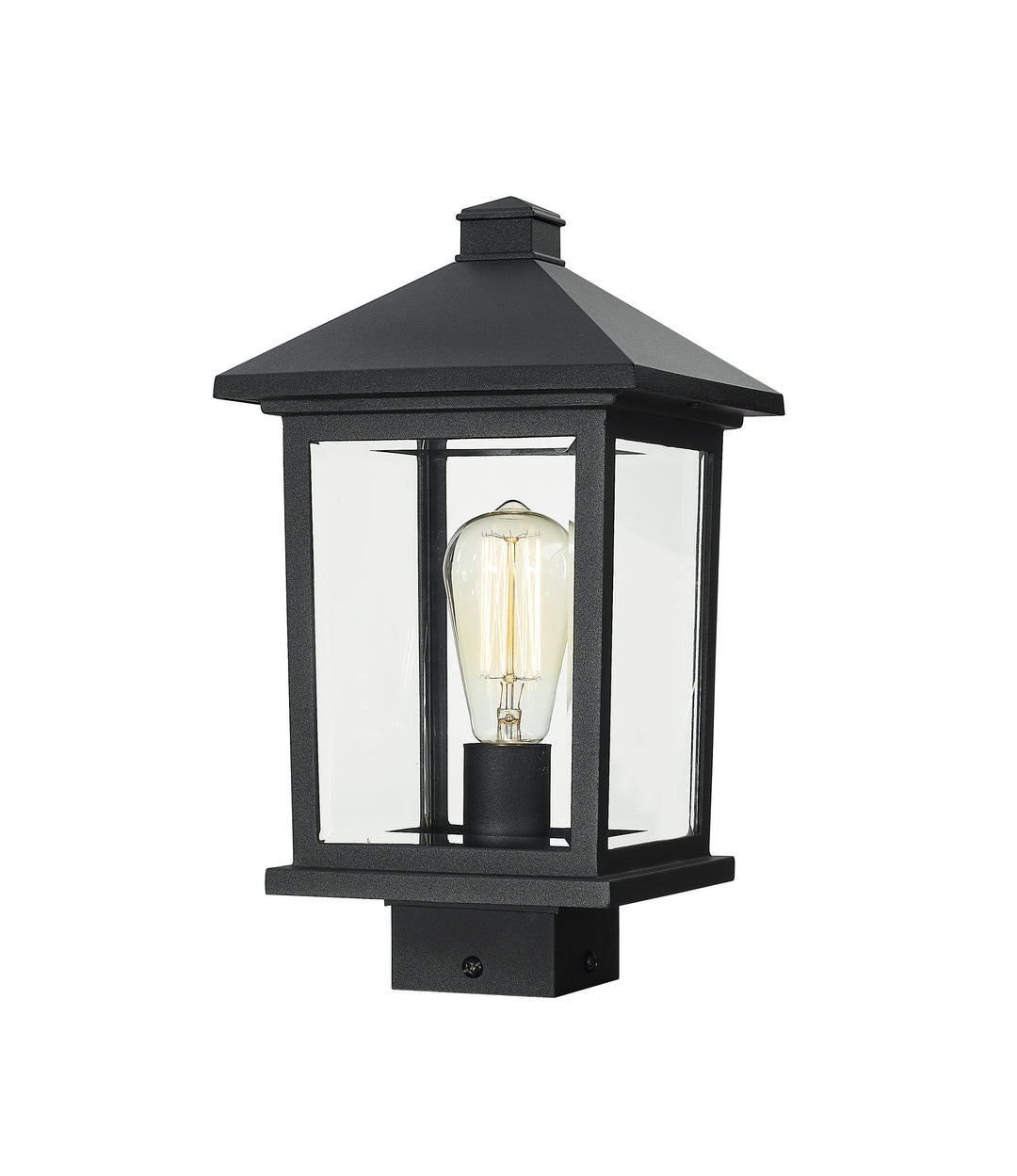 Z-Lite Portland 531PHMS-BK 1 Light Outdoor Post Mount Fixture