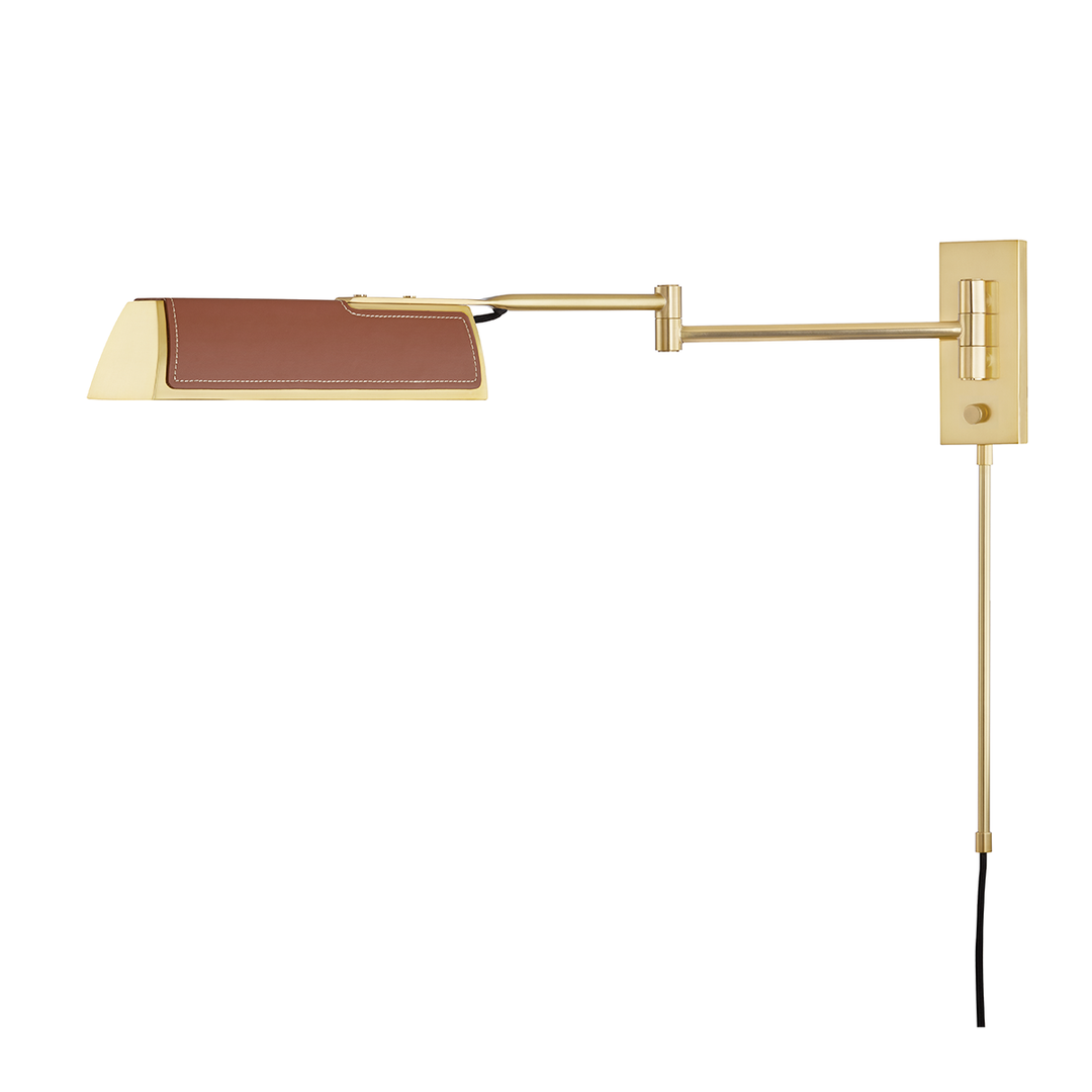 Hudson Valley Lighting Holtsville Plug-in Sconce Wall Sconces Hudson Valley Lighting Aged Brass  