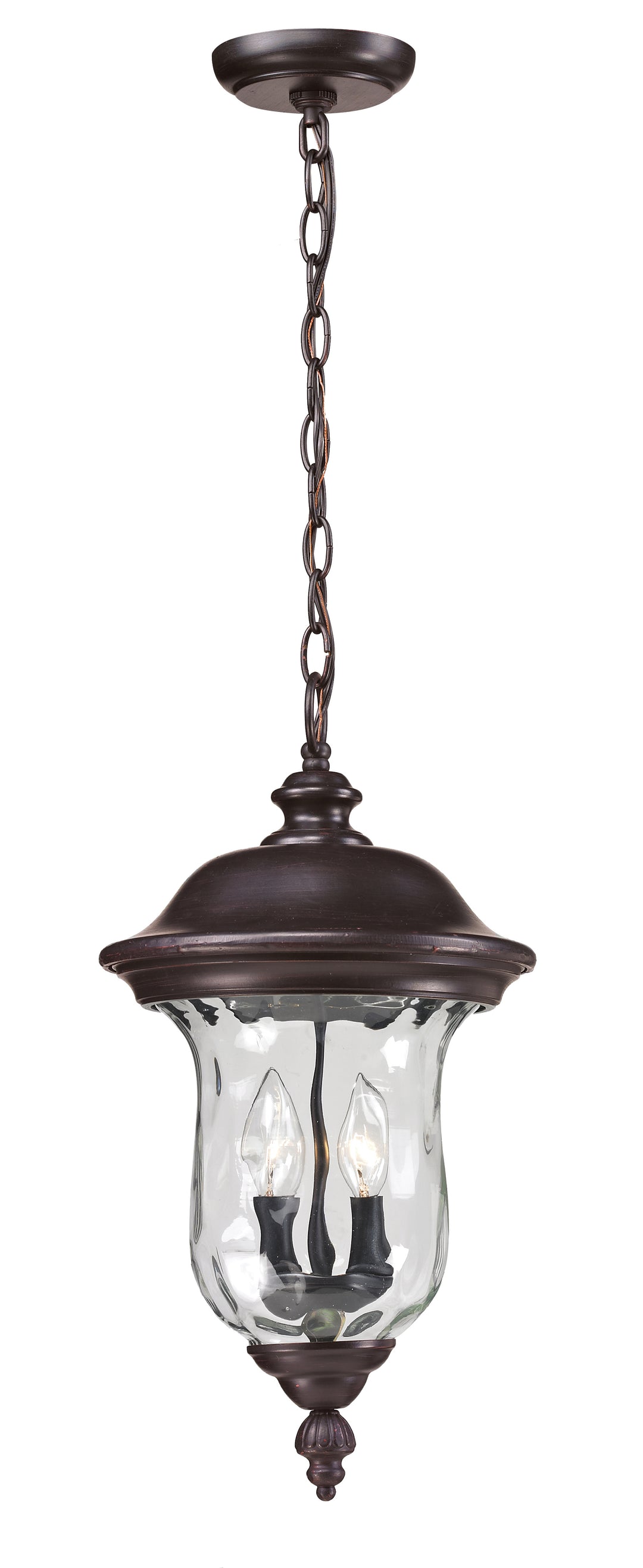 Z-Lite Armstrong 533CHM-RBRZ 2 Light Outdoor Chain Mount Ceiling Fixture