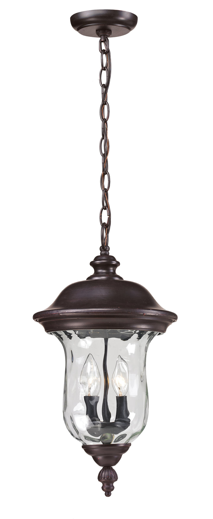 Z-Lite Armstrong 533CHM-RBRZ 2 Light Outdoor Chain Mount Ceiling Fixture
