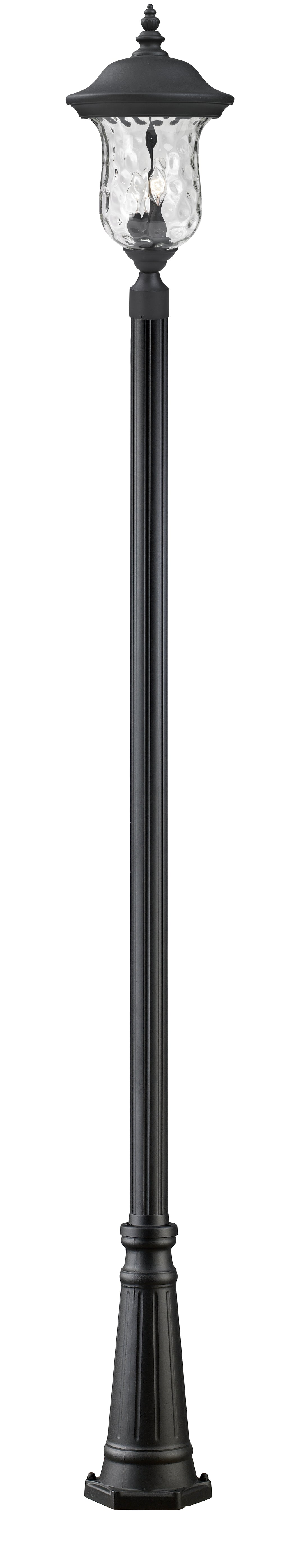 Z-Lite Armstrong 533PHB-519P-BK 3 Light Outdoor Post Mounted Fixture