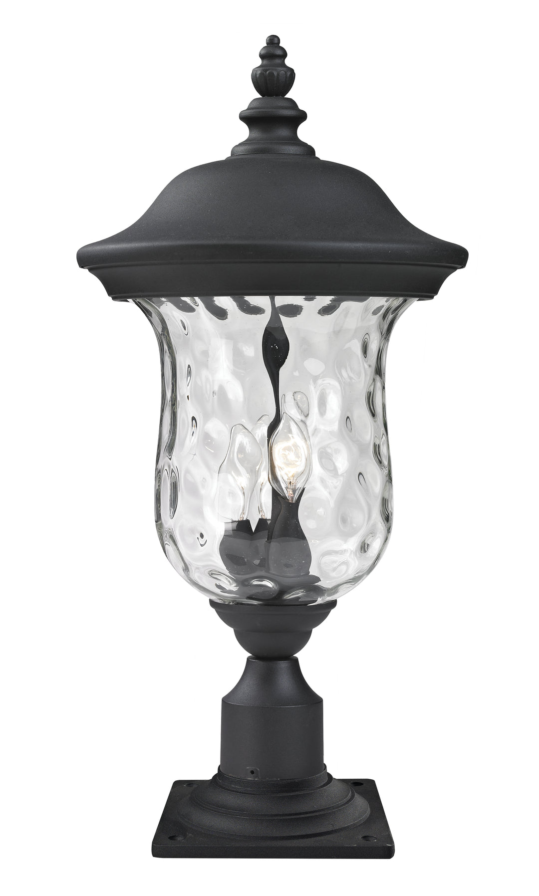 Z-Lite Armstrong 533PHB-533PM-BK 3 Light Outdoor Pier Mounted Fixture
