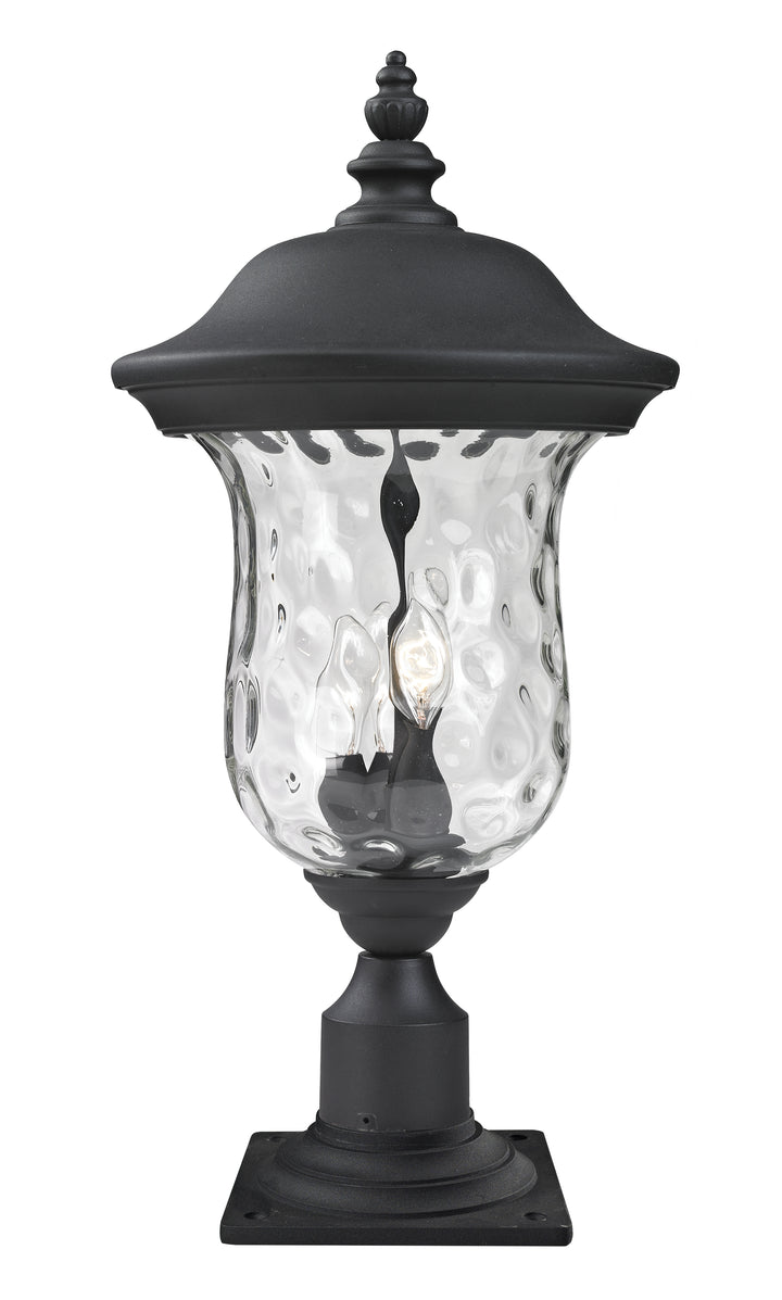 Z-Lite Armstrong 533PHB-533PM-BK 3 Light Outdoor Pier Mounted Fixture