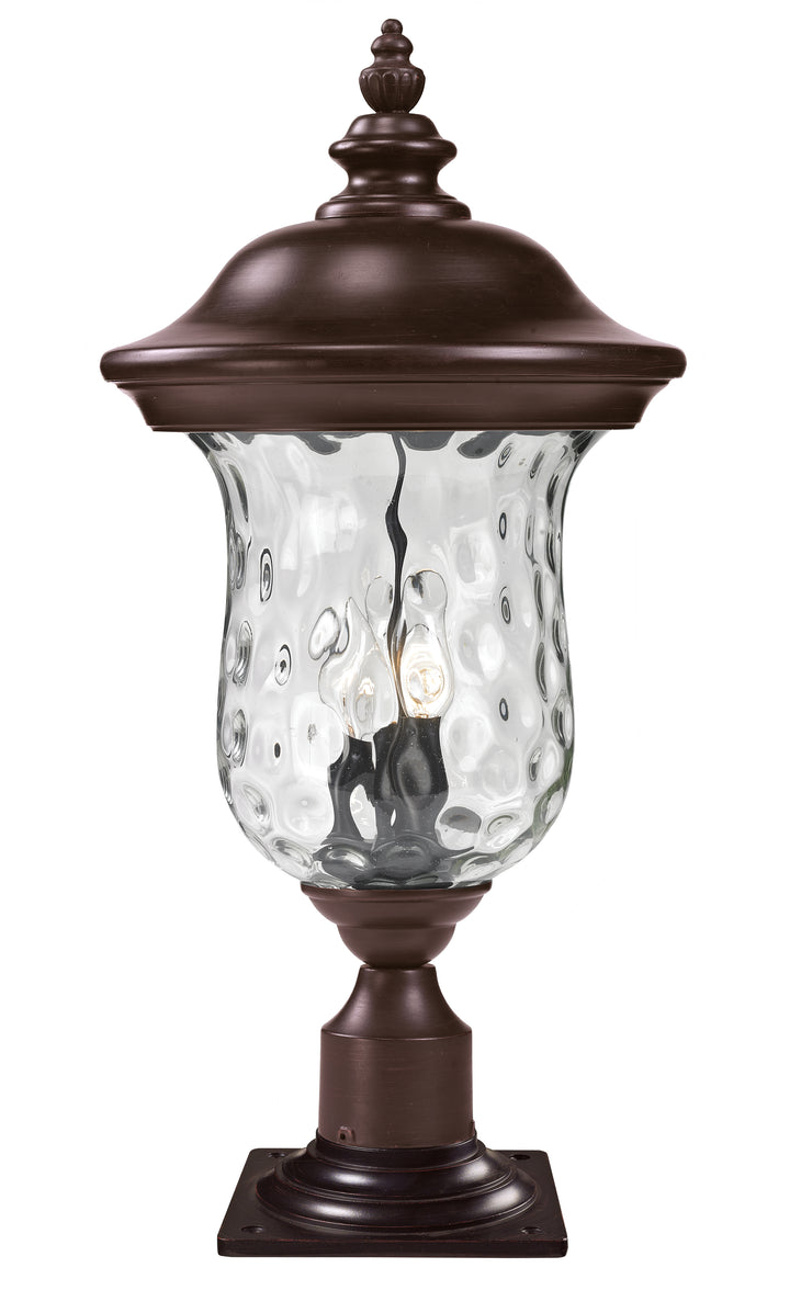 Z-Lite Armstrong 533PHB-533PM-RBRZ 3 Light Outdoor Pier Mounted Fixture