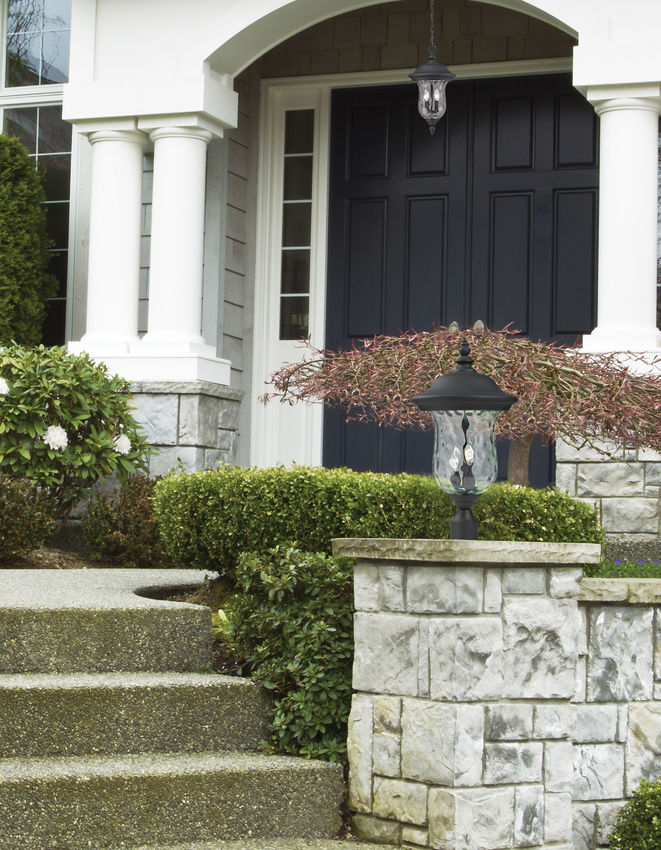 Z-Lite Armstrong Outdoor Post & Pier Mount Light installed on a home exterior