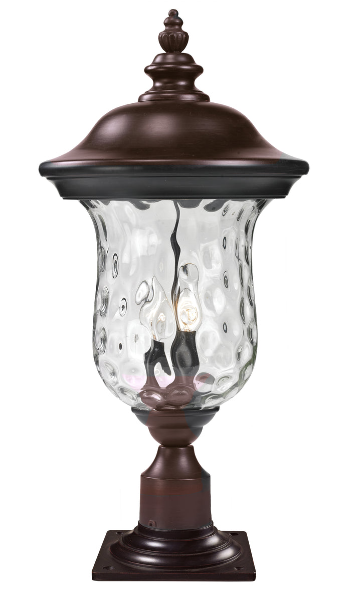 Z-Lite Armstrong 533PHM-533PM-RBRZ 2 Light Outdoor Pier Mounted Fixture