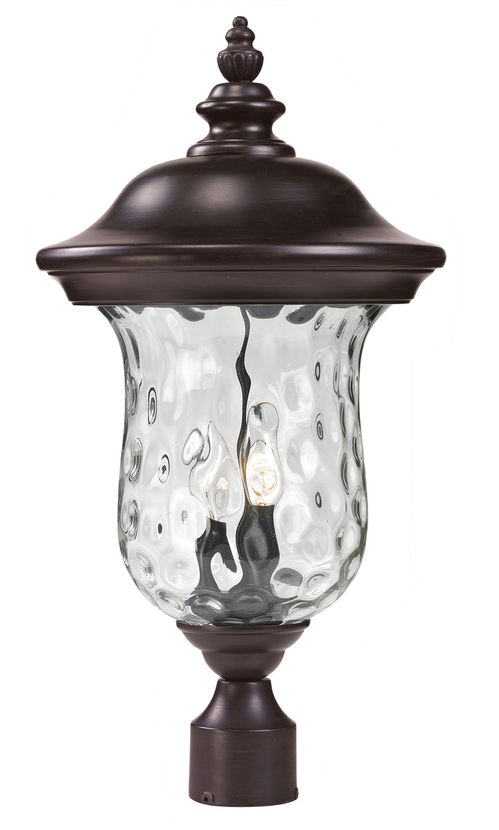 Z-Lite Armstrong 533PHM-RBRZ 2 Light Outdoor Post Mount Fixture