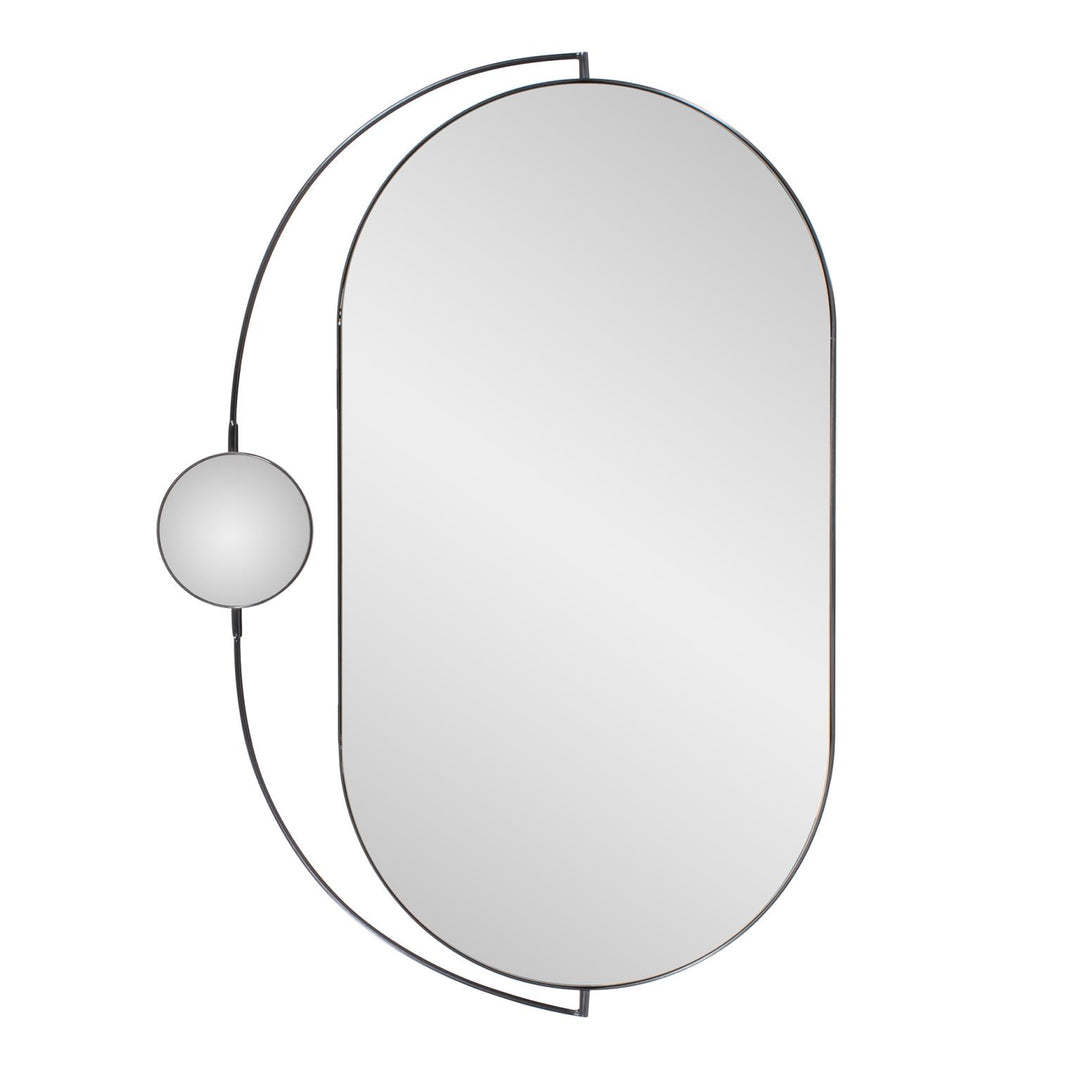 Howard Elliott Janik Stainless Steel Double Vanity Mirror- Brushed Black