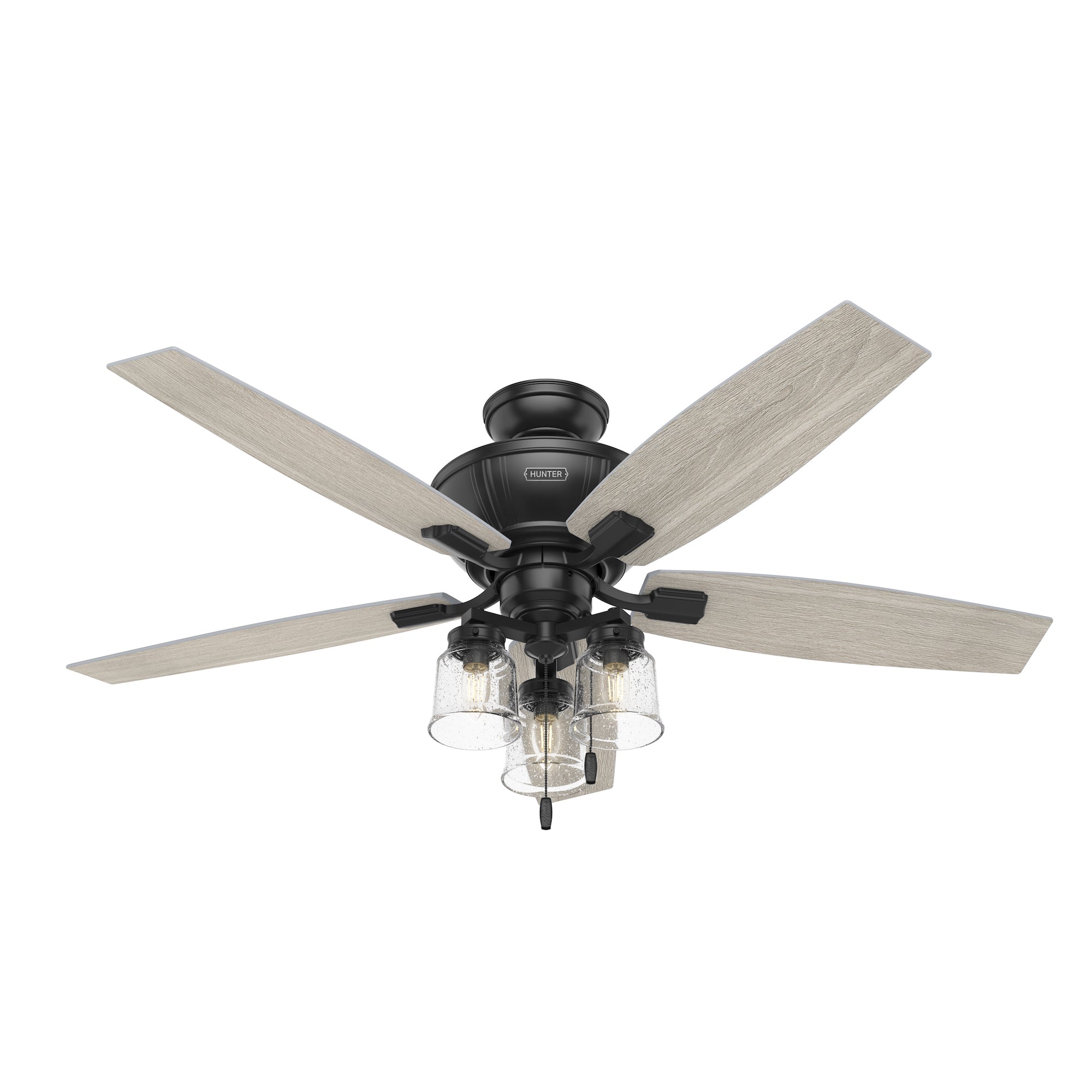 Hunter 52 inch Charlotte Ceiling Fan with LED Light Kit and Pull Chain Ceiling Fan Hunter   