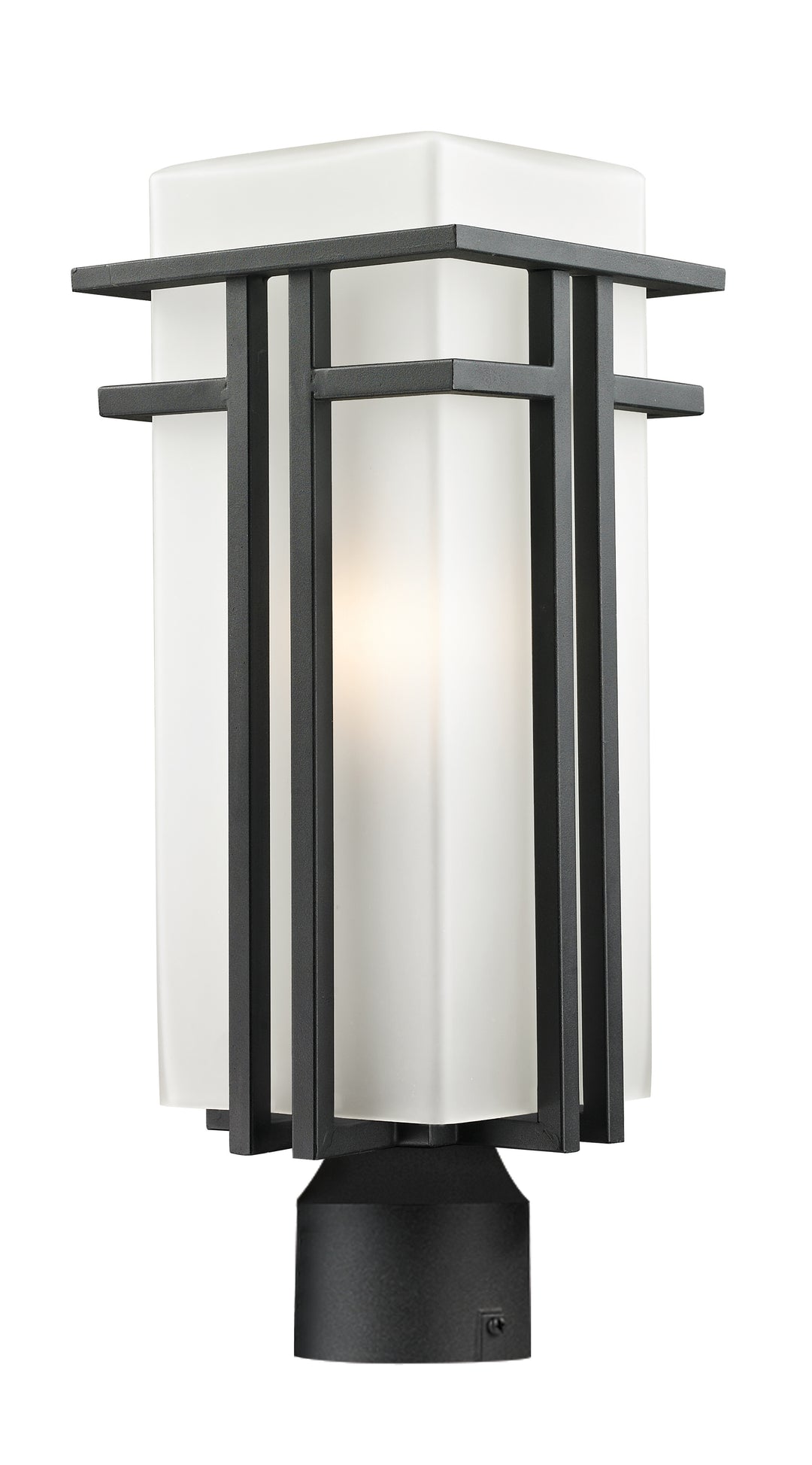 Z-Lite Abbey 549PHB-BK-R 1 Light Outdoor Post Mount Fixture