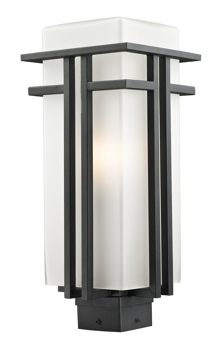 Z-Lite Abbey 549PHB-BK 1 Light Outdoor Post Mount Fixture