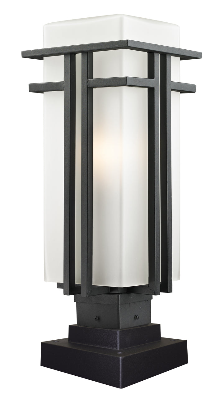 Z-Lite Abbey 549PHB-SQPM-BK 1 Light Outdoor Pier Mounted Fixture