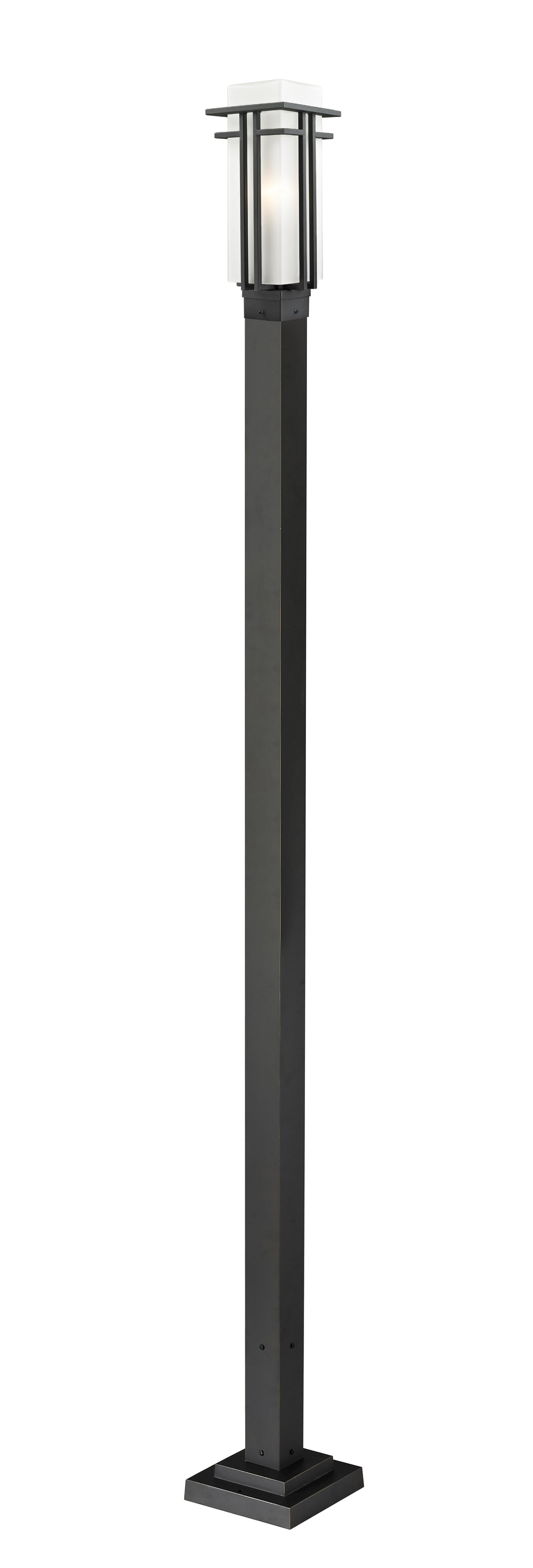 Z-Lite Abbey 549PHM-536P-BK 1 Light Outdoor Post Mounted Fixture