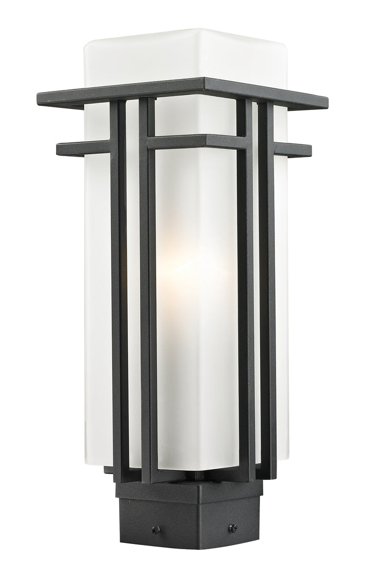 Z-Lite Abbey 549PHM-BK 1 Light Outdoor Post Mount Fixture