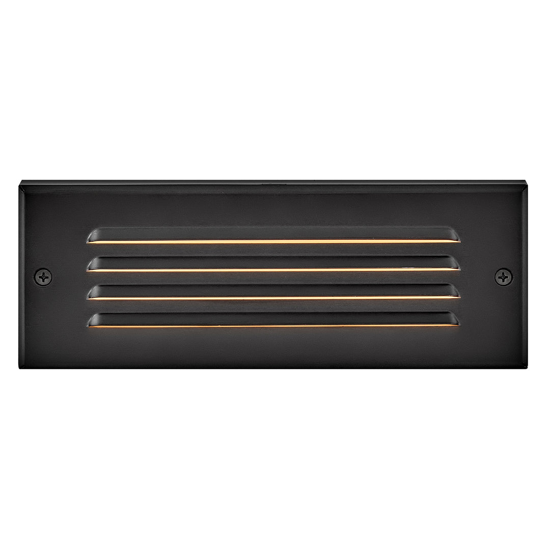 Hinkley Sparta - Dash Louvered Landscape Step & Deck Light LED Flush Step Light 120V Stainless Steel Black 55335SSB
