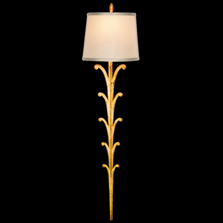 Fine Art Handcrafted Lighting Allegretto 27"H Sconce in Gold Leaf with Brown Highlights (439450ST)