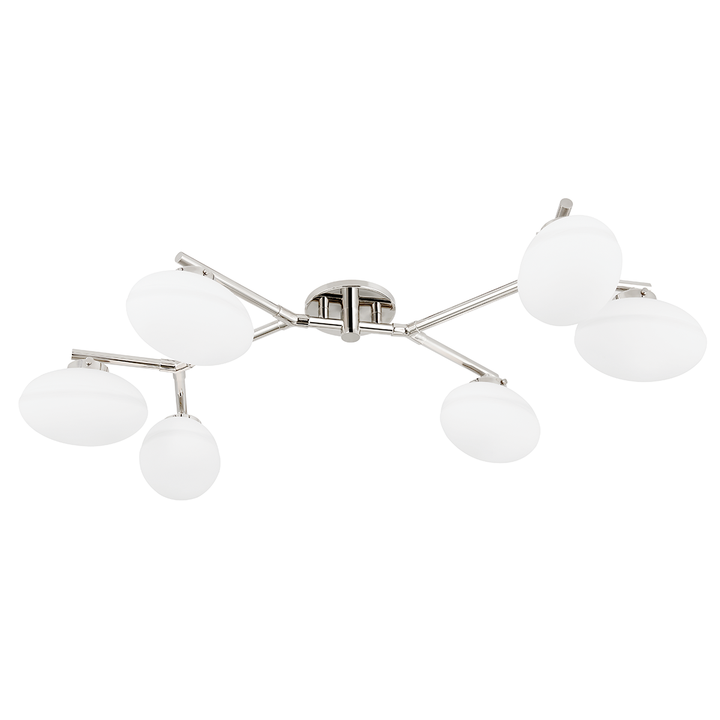 Hudson Valley Lighting Wagner Semi Flush Ceiling Semi Flush Mounts Hudson Valley Lighting Polished Nickel  