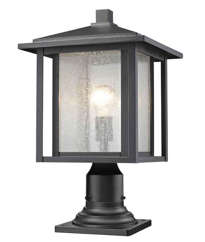 Z-Lite Aspen 554PHB-533PM-BK 1 Light Outdoor Pier Mounted Fixture