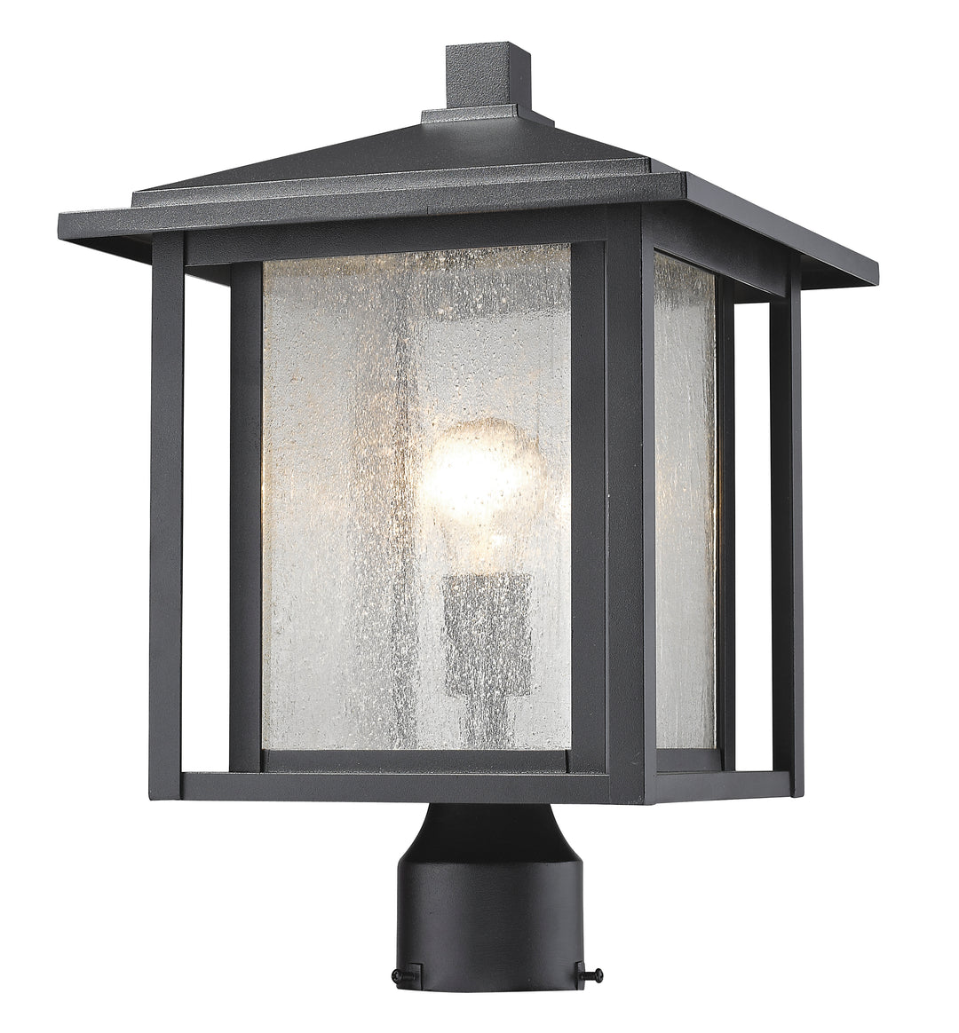 Z-Lite Aspen 554PHB-BK 1 Light Outdoor Post Mount Fixture