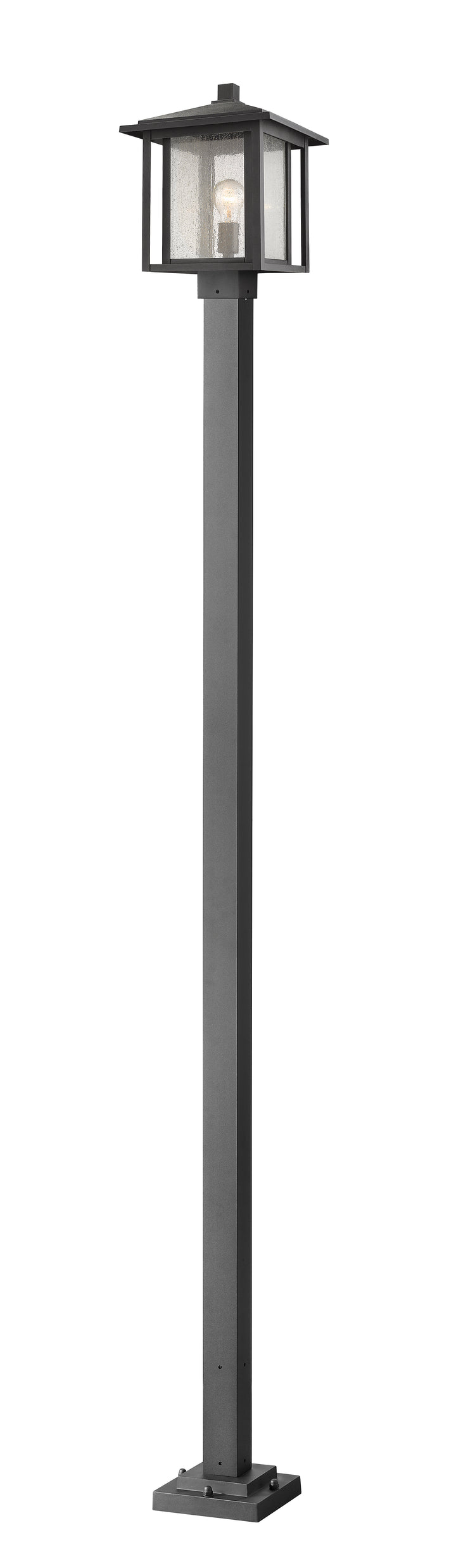 Z-Lite Aspen 554PHBS-536P-BK 1 Light Outdoor Post Mounted Fixture