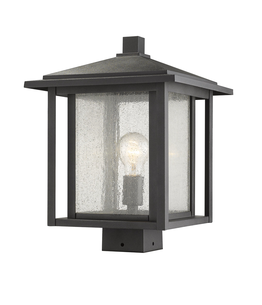 Z-Lite Aspen 554PHBS-BK 1 Light Outdoor Post Mount Fixture