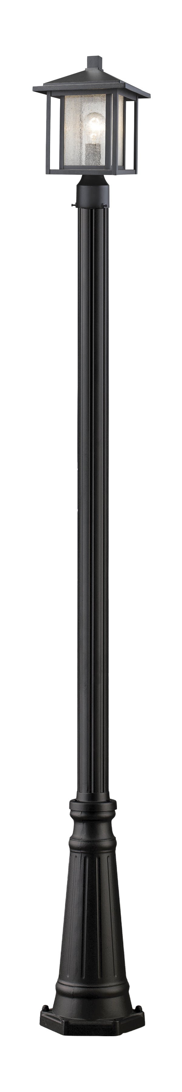 Z-Lite Aspen 554PHM-519P-BK 1 Light Outdoor Post Mounted Fixture