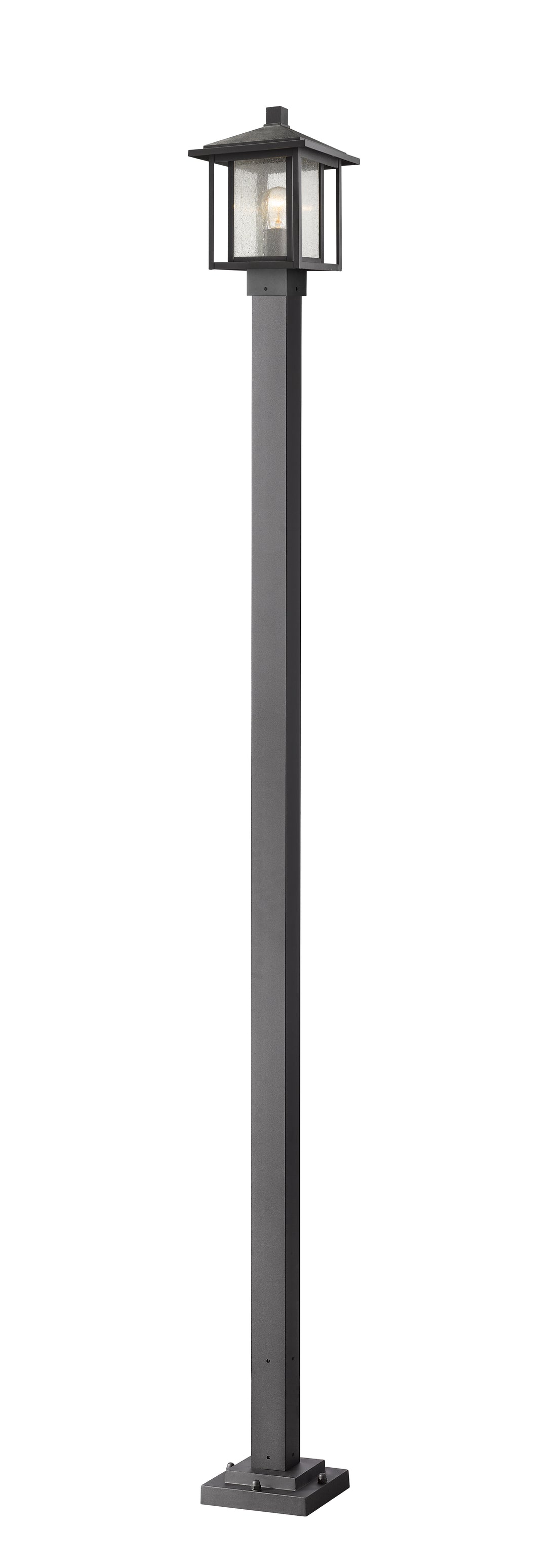 Z-Lite Aspen 554PHMS-536P-BK 1 Light Outdoor Post Mounted Fixture