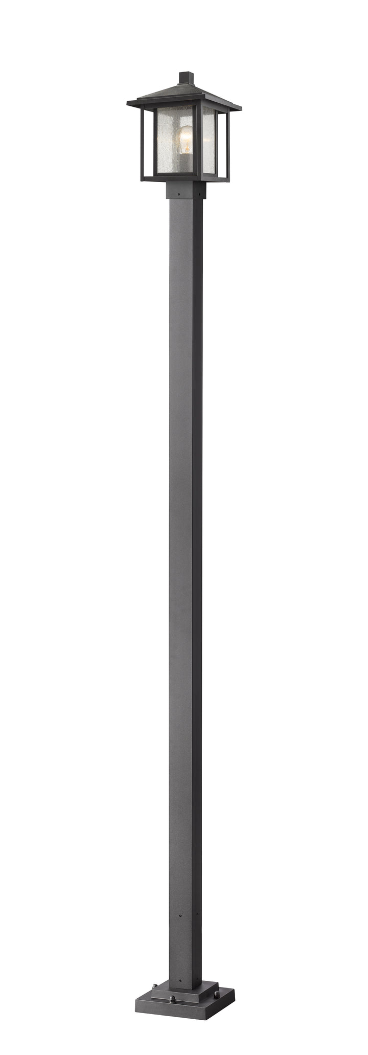Z-Lite Aspen 554PHMS-536P-BK 1 Light Outdoor Post Mounted Fixture