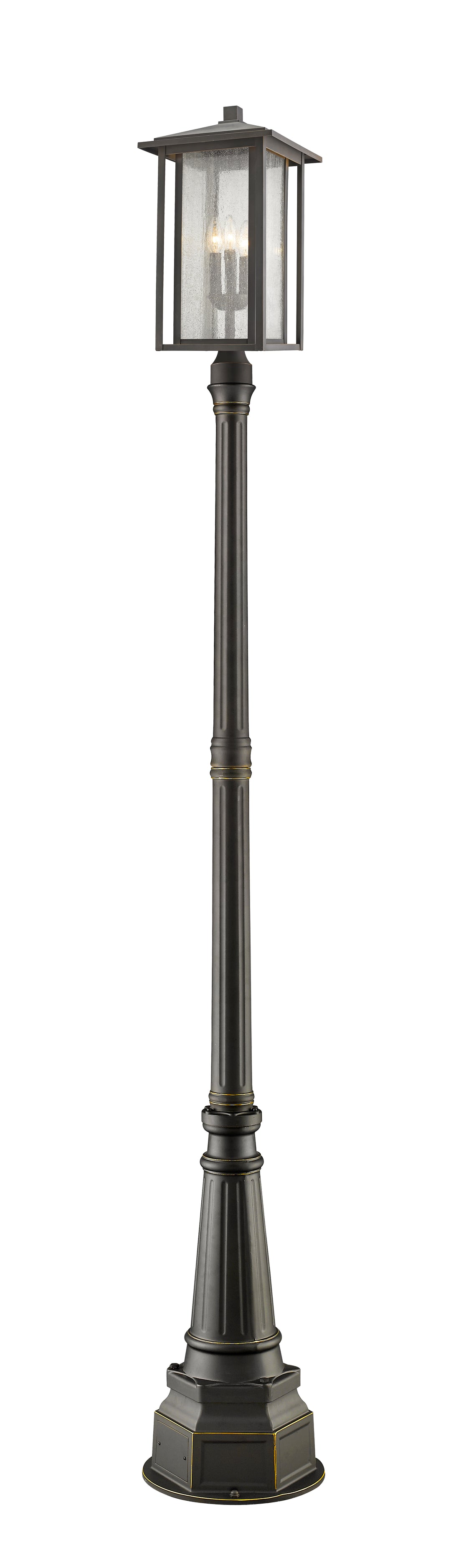 Z-Lite Aspen 554PHXLR-564P-ORB 3 Light Outdoor Post Mounted Fixture