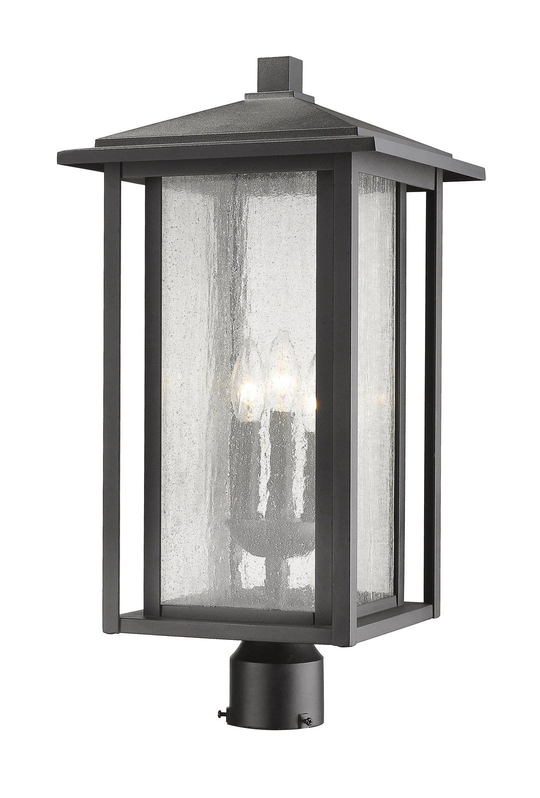 Z-Lite Aspen 554PHXLR-BK 3 Light Outdoor Post Mount Fixture