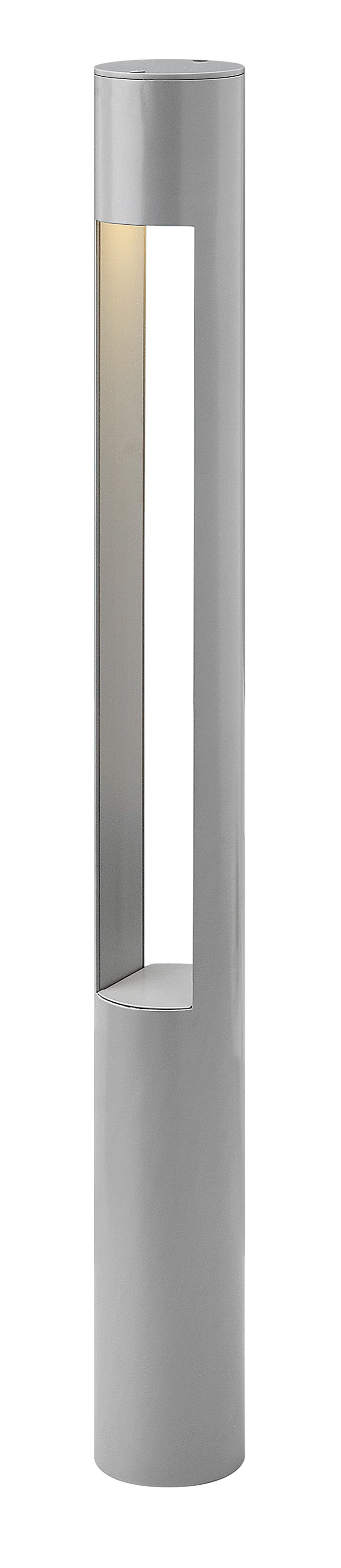 Hinkley Atlantis Landscape Bollard Large Round 120v Bollard Titanium 55601TT