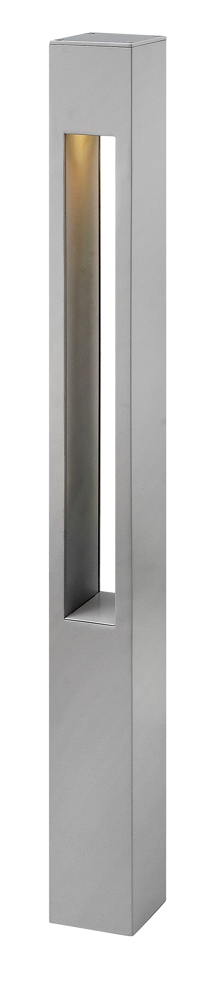 Hinkley Atlantis Landscape Bollard Large Square 120v Bollard Titanium 55602TT