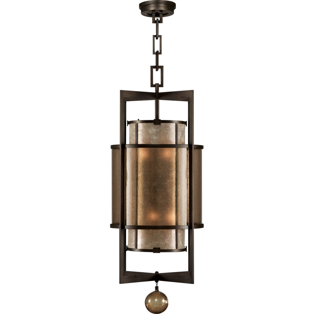 Fine Art Handcrafted Lighting Singapore Moderne 18"W Round Pendant in Bronze Patina (591240ST)