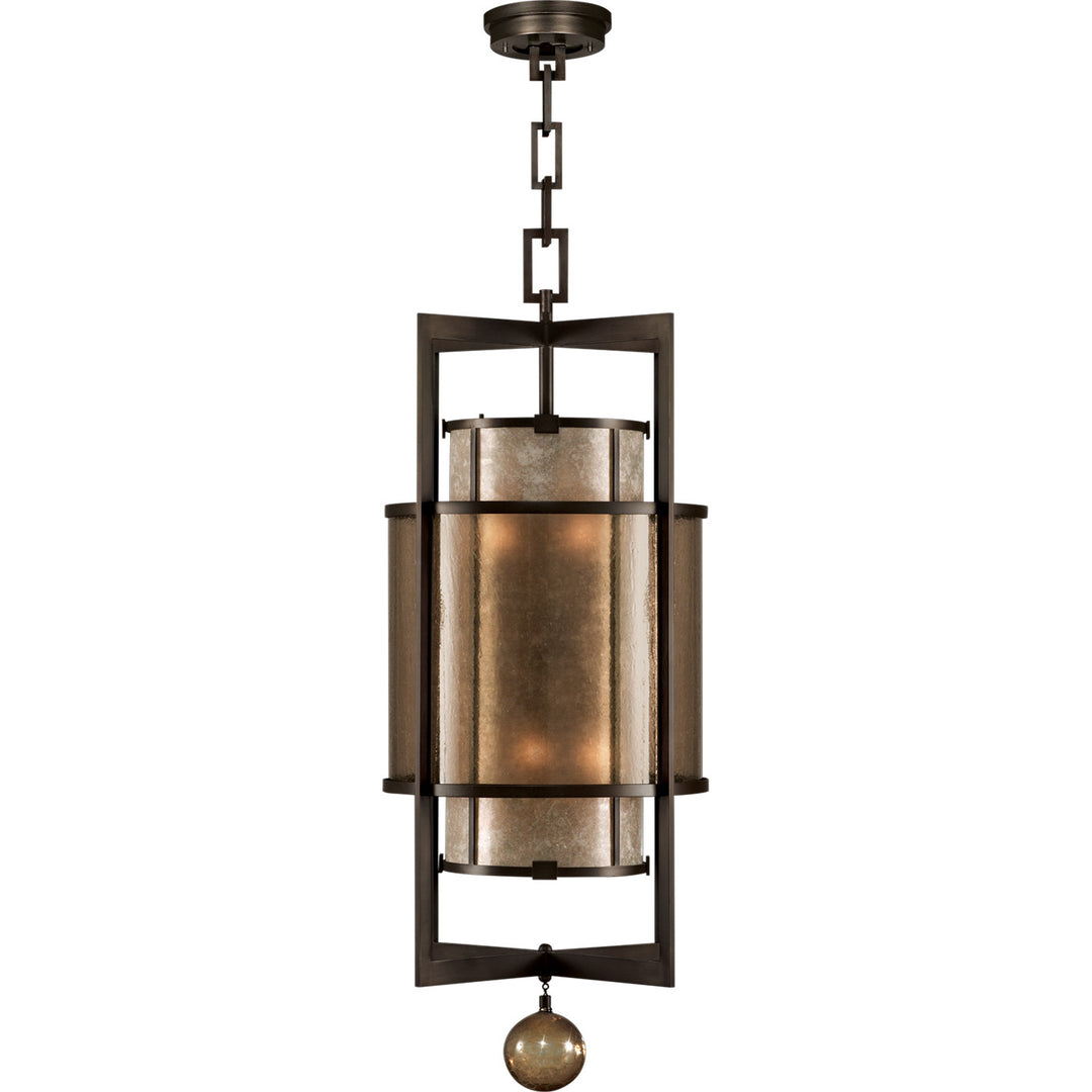 Fine Art Handcrafted Lighting Singapore Moderne 18"W Round Pendant in Bronze Patina (591240ST)