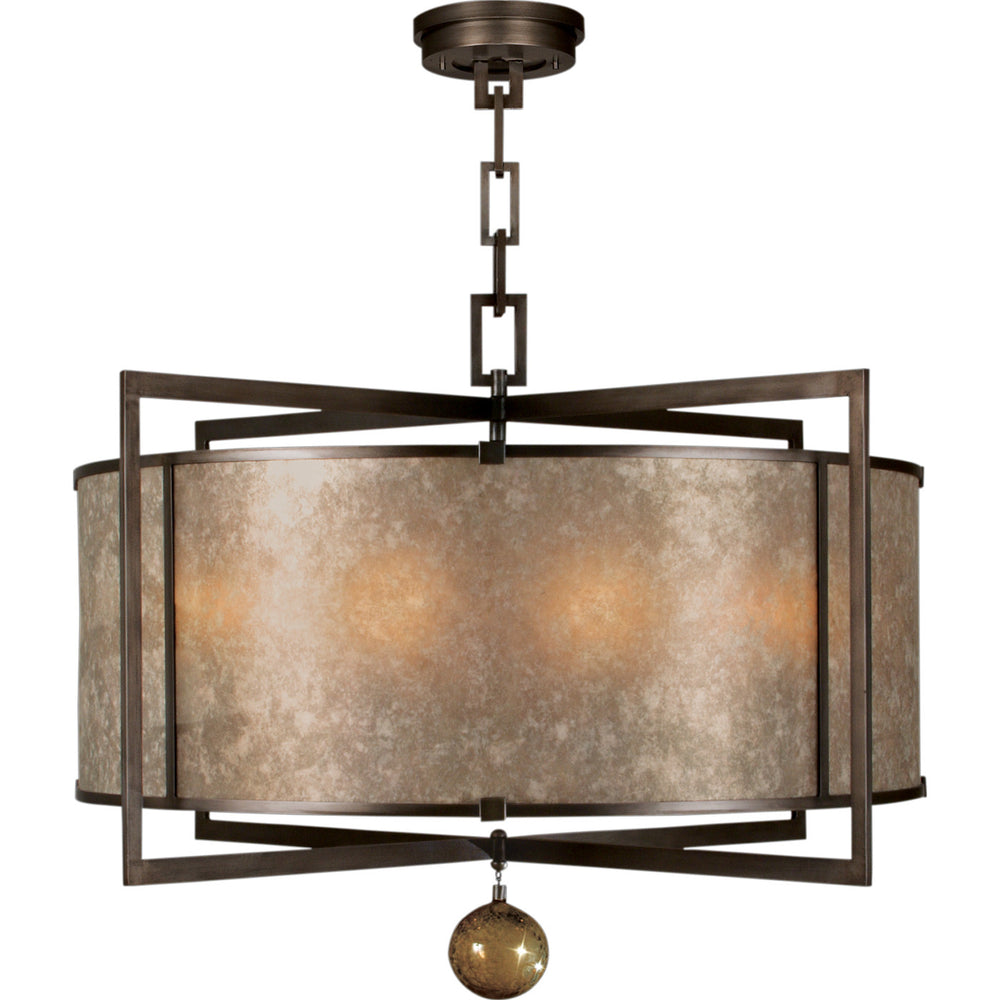 Fine Art Handcrafted Lighting Singapore Moderne 40"W Round Pendant in Bronze Patina (591540ST)