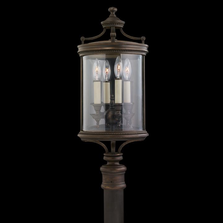 Fine Art Lamps Louvre 28" Outdoor Adjustable Pier/Post Mount Pier & Post Mount Lights Fine Art Handcrafted Lighting   